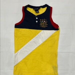 Ralph Lauren Vibrant Yellow and Blue Tank Top